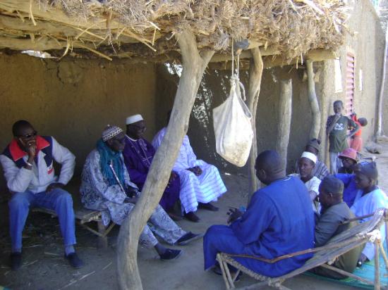 2012-03-12 : réception du Comité par le chef de village de Déguébomo