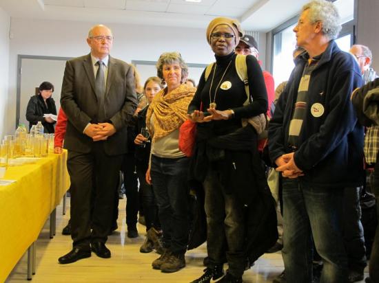 9 mars 2013 , Marche en Corps, l'accueil par le Maire 